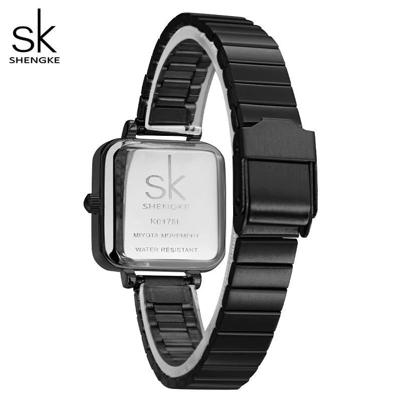 Shengke Fashion Style Women Watches Square Design Original Woman's Quartz Wristwatches Top Luxury Brand Female SK Gift Clock