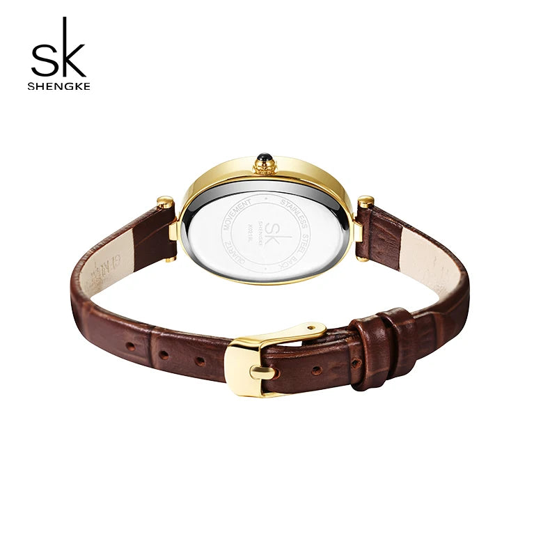 Shengke New Arrival Women's Watches Top Brand Ladies Quartz Wristwatches Original Styles Luxury Female Best Gifts Clock