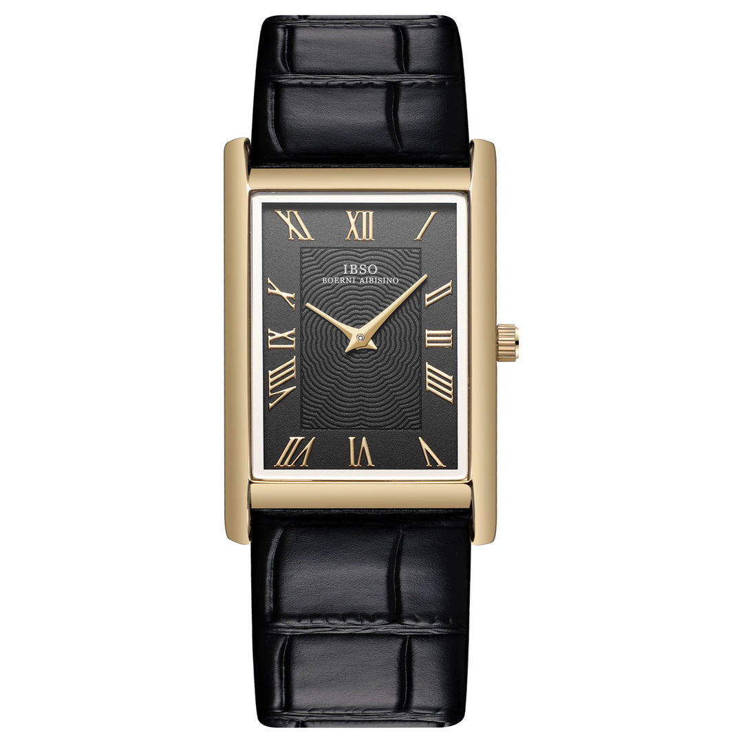IBSO 2026 Unisex Japan Movement Watch Luxury Genuine Leather Strap 3ATM Waterproof Quartz Watches Hot Selling Unisex Clock