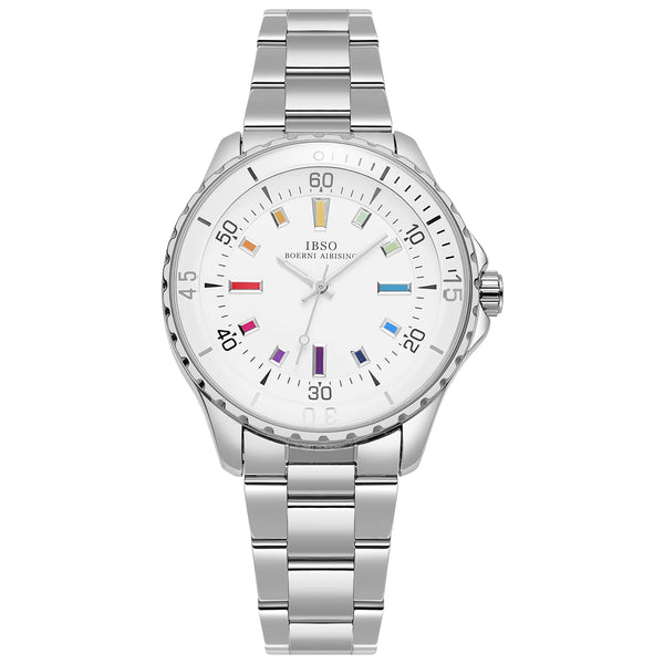 Ibso 2026 men business style quartz watches stainless steel strap luminous hands luxury japanese quartz movement waterproof