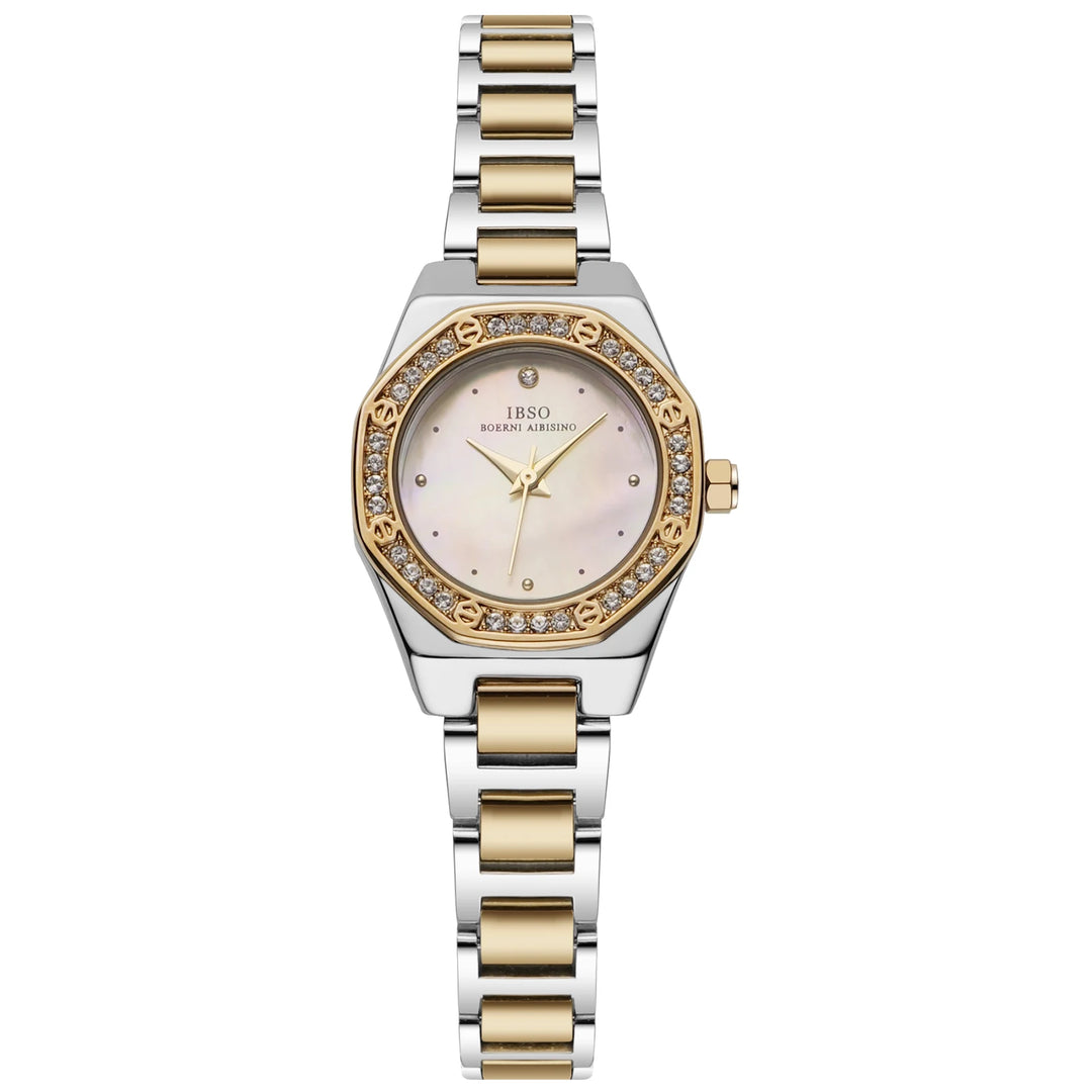 IBSO 2026 Women Quartz Watch Luxury Zircon Stainless Steel Strap Japanese Quartz Movement 3ATM Waterproof Lady WristWatchees