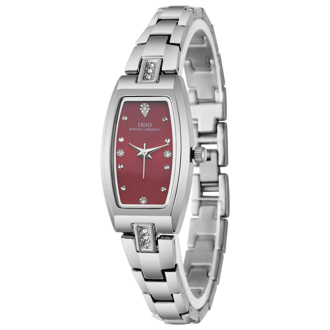IBSO 2025 New Arrival Women Watch Irregular Case Elegant Bracelet 3ATM Waterproof Stainless Steel Strap Multi Colors Options