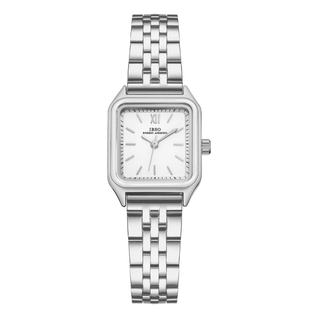 IBSO 2026 New Women Luxury Style Quartz Watches Square Face Stainless Steel Strap Waterproof Dial Waterproof 30 Quartz S9680L