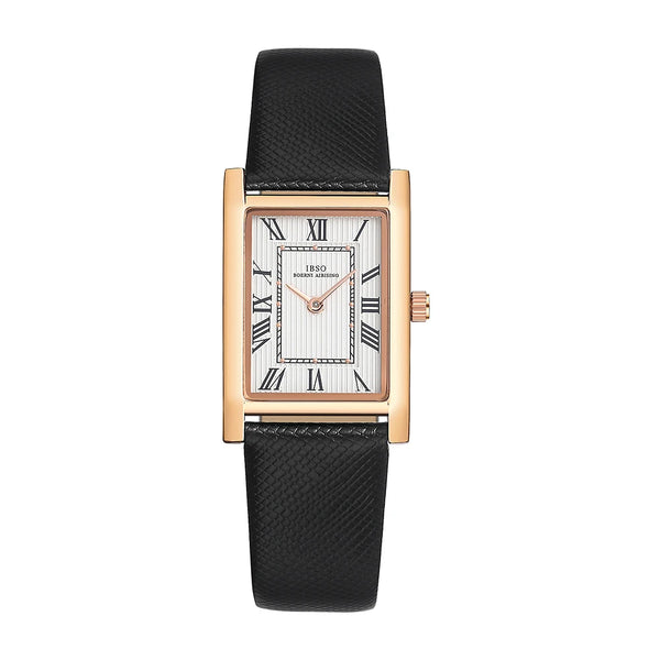 Ibso ultra thin slim women watches japanese seiko movement y120 rectangle dial genuine leather strap 30m waterproof women's gift