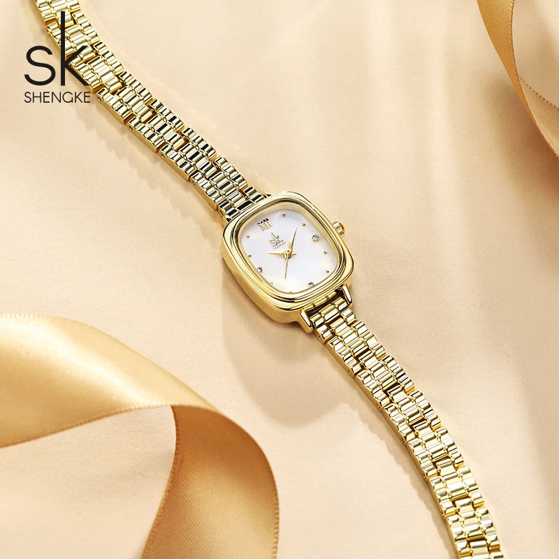 Shengke Fashion Elegant Women's Quartz Watches Top Brand Woman's Wristwatches Hot Sales Female Best Gifts Clock for Wife ,Family