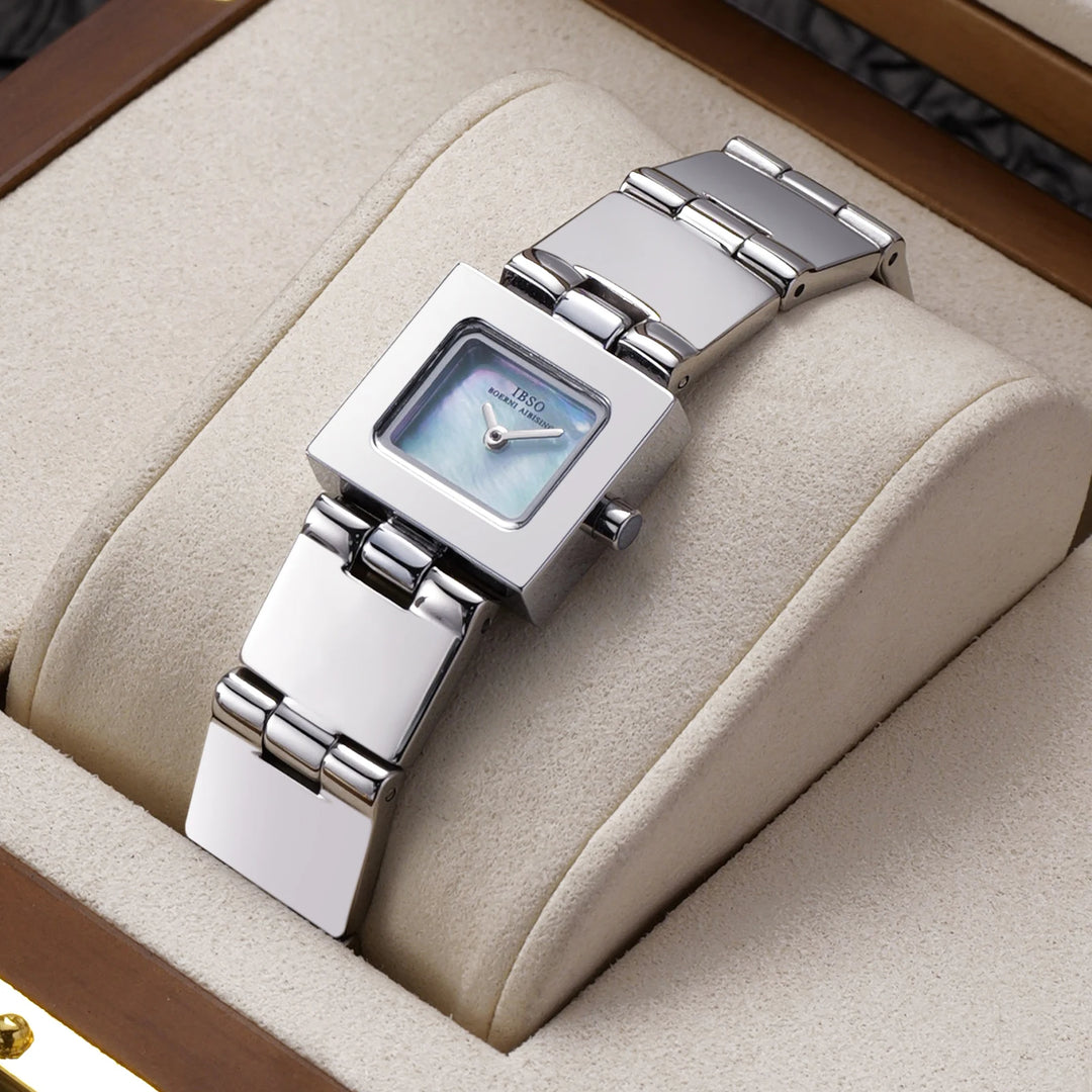 IBSO 2025 Luxury Women Quartz Watch 3ATM Waterproof Lady WristWatches Seiko Movement Stainless Steel Strap Alloy Case S1052L